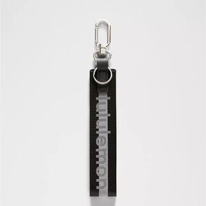 Lululemon Never Lost Keychain Reflective- Black/White